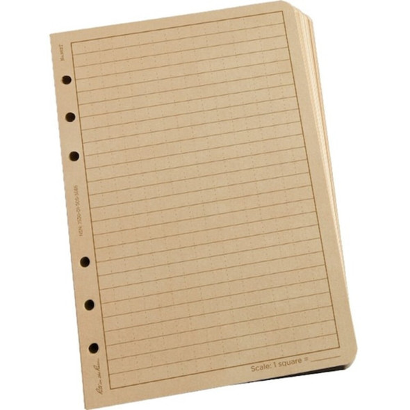 Rite in the Rain Loose Leaf Paper,4-5-8 x 7,Tan,PK100 982T