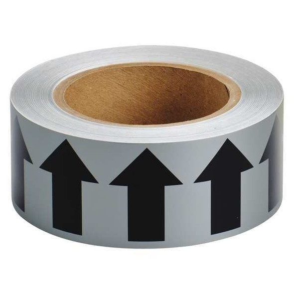 Brady Arrow Tape,Black/Gray,2 In. W, 91419 91419