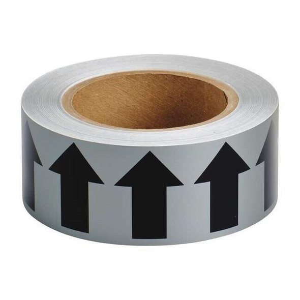 Brady Arrow Tape,Black/Gray,2 In. W, 91419 91419
