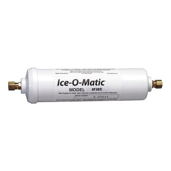 Ice-O-Matic Inline Water Filter,3/8 in. Compression IFI8C