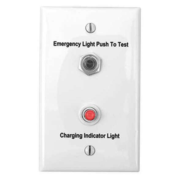 Dual-Lite Rmt Tst Sw,Steel,White,2 13/16,Emrg Lght SPRTS
