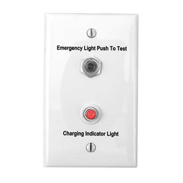 Dual-Lite Rmt Tst Sw,Steel,White,2 13/16,Emrg Lght SPRTS