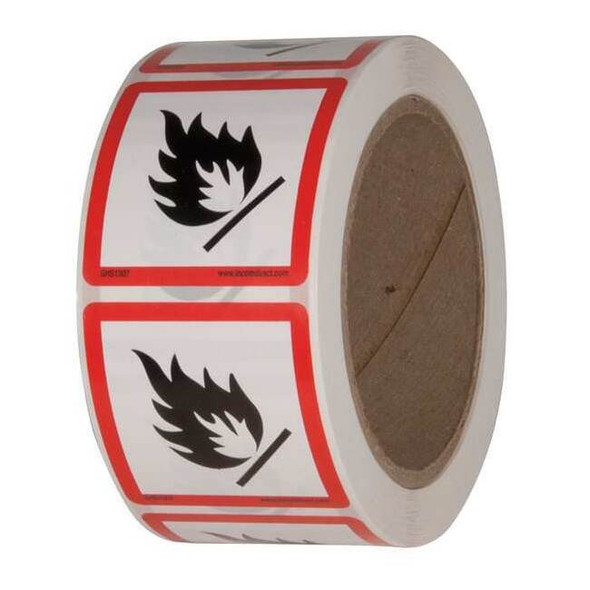 Ghs Safety Safety Label, 2 in. W x 2 in. H, PK500, GHS1307 GHS1307