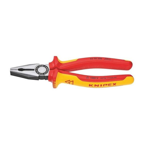Knipex 8 in Linemans Plier, Steel 03 08 200 SBA