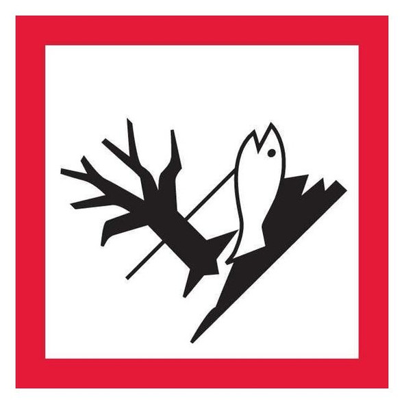 Ghs Safety Pictogram,Black/Red,Self Adhesive Vinyl, GHS1274 GHS1274