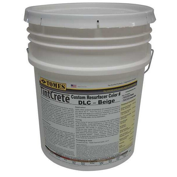 Je Tomes Concrete Resurfacer, Pail, Almond, TintCrete GRA-DLC-21