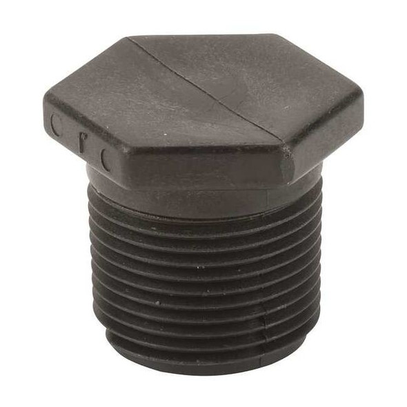 Banjo Plug, Polypropylene, 1", Schedule 80, 300 psi Max Pressure PLUG100