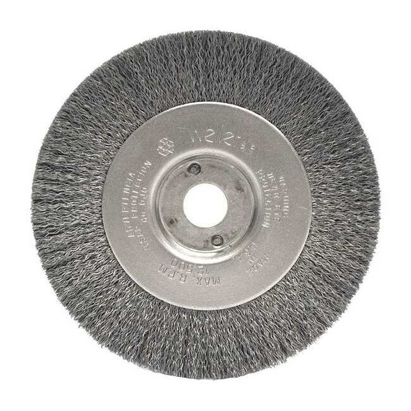 4" Narrow Face Crimped Wire Wheel .0118" SS Fill 1/2"-3/8" Arbor Hole