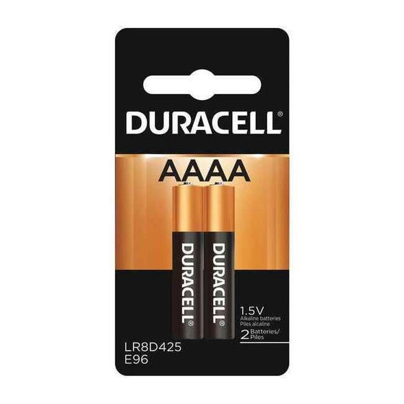 Duracell Coppertop AAAA Alkaline Battery, 1.5V DC, PK2 MX2500B2U