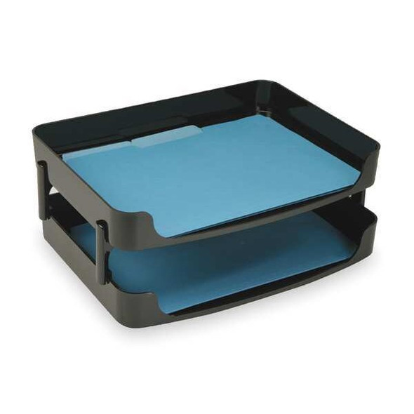 Officemate Letter Tray,Black,6 in H 22206