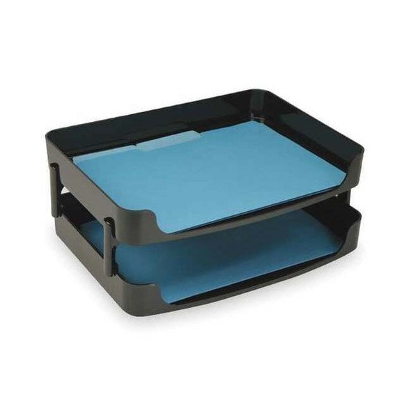 Officemate Letter Tray,Black,6 in H 22206