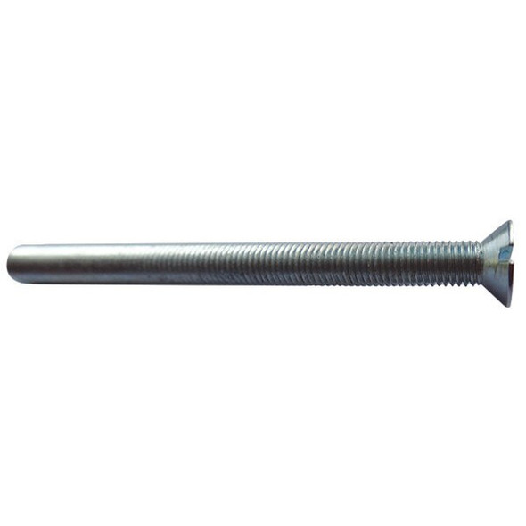1/4"-20 x 1/2 in Slotted Flat Machine Screw, Zinc Plated Steel, 100 PK