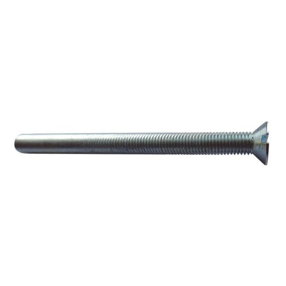 1/4"-20 x 1/2 in Slotted Flat Machine Screw, Zinc Plated Steel, 100 PK