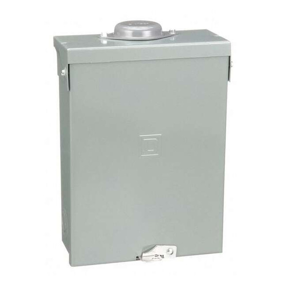 Load Center, HOM, 6 Spaces, 100A, 120/240V AC, Main Lug, 1 Phase