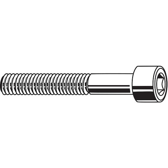 1/4"-28 Socket Head Cap Screw, Socket, Black Oxide Steel, 2-1/2 in Length, 50 PK