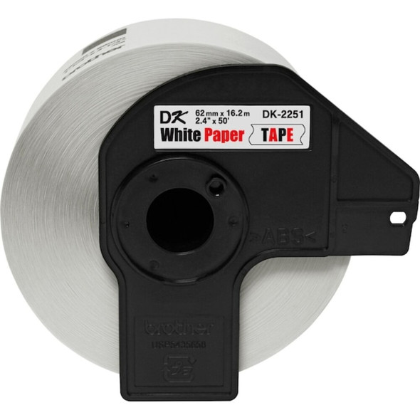 Brother Label Tape Cartridge, Black-White-Red, Labels-Roll: Continuous DK2251