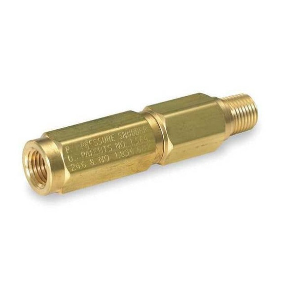 Weksler Snubber,Pressure,Piston,1/4 In,Brass RS1