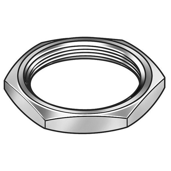 Manufacturer Varies Panel Nut, 1/8-27, Hex, Stainless, PK2, Width: 5/8 in Z0215