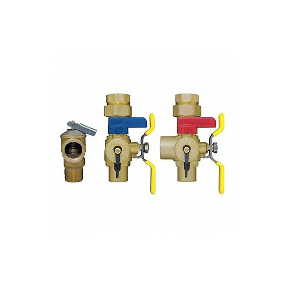 Webstone Tankless Water Heater Valve,3/4 In,Brass 54443WPR