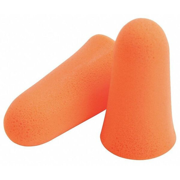 Mellows(R) Disposable Foam Ear Plugs, Bullet Shape, 30 dB, Orange, 200 PK