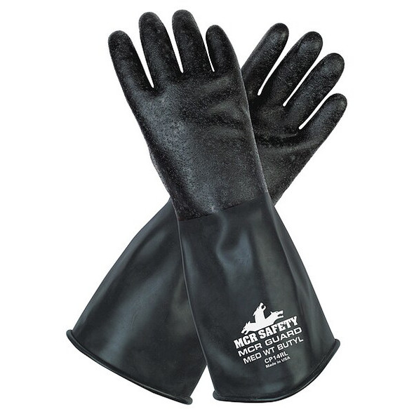 Mcr Safety Chemical Gloves,L,14 in. L,Rough,PR CP14RL Mcr Safety Chemical Gloves,L,14 in. L,Rough,PR CP14RL