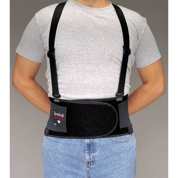 Allegro Industries Back Support w/Suspenders,Black,L 7190-03 Allegro Industries Back Support w/Suspenders,Black,L 7190-03