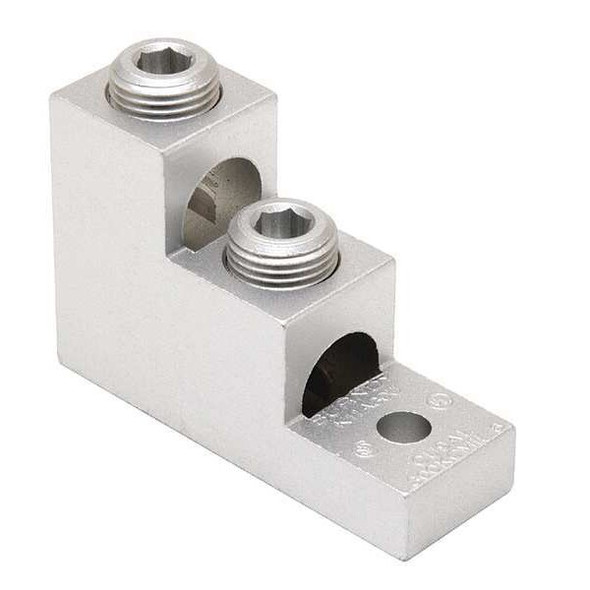 Mechanical Lug, 300 kcmil Max, 2 Conductor, 2 Hole, 5/16 in Stud, Aluminum