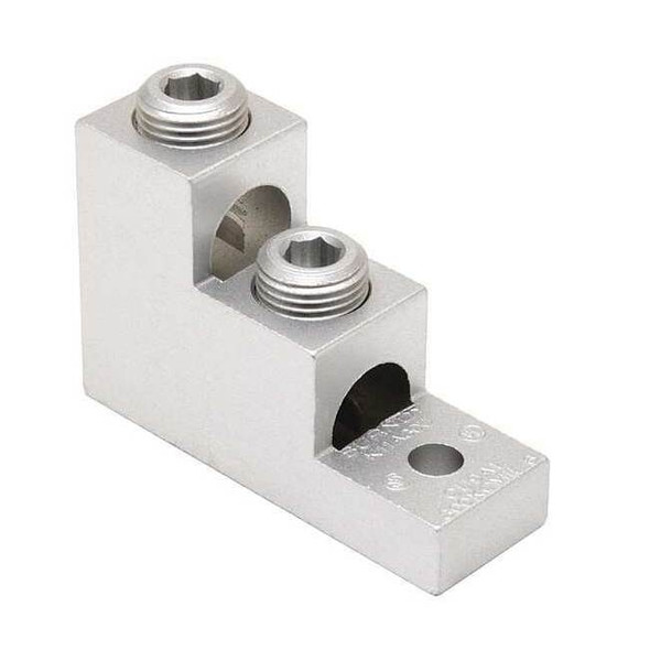 Mechanical Lug, 300 kcmil Max, 2 Conductor, 2 Hole, 5/16 in Stud, Aluminum