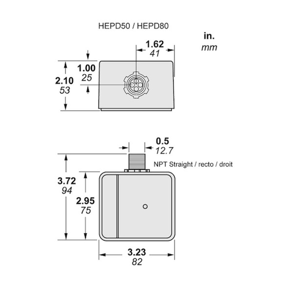 Surge Protection Device, 1 Phase, 120-240V AC, 2 Poles, 3 Wires + Ground  HEPD80