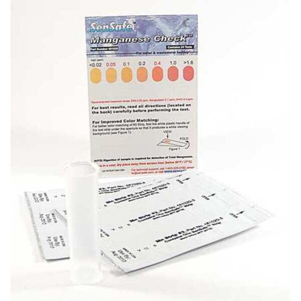 Industrial Test Systems Test Strips, Manganese, 0.2-2ppm, PK24 481020