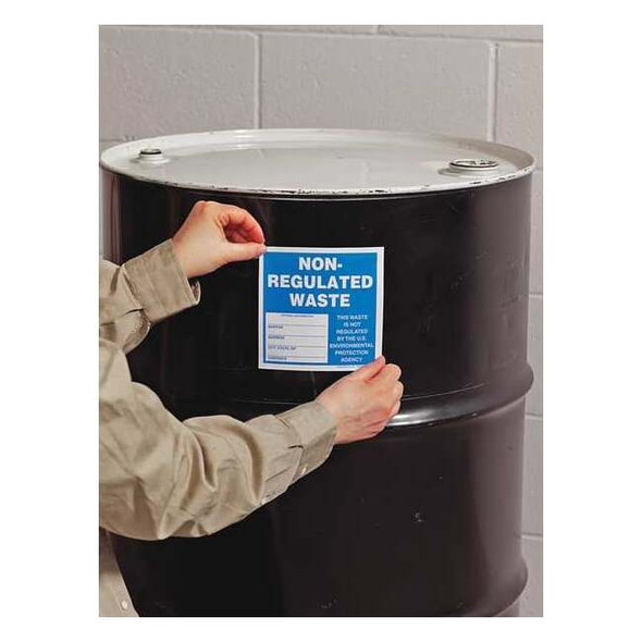 Accuform DOTHandlingLabel,White;Blue,Paper,PK100 MHZW14PSC