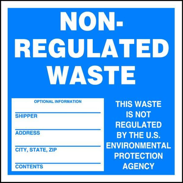Accuform Non Regulated Waste Label,6 In. W,PK100 MHZW14PSC