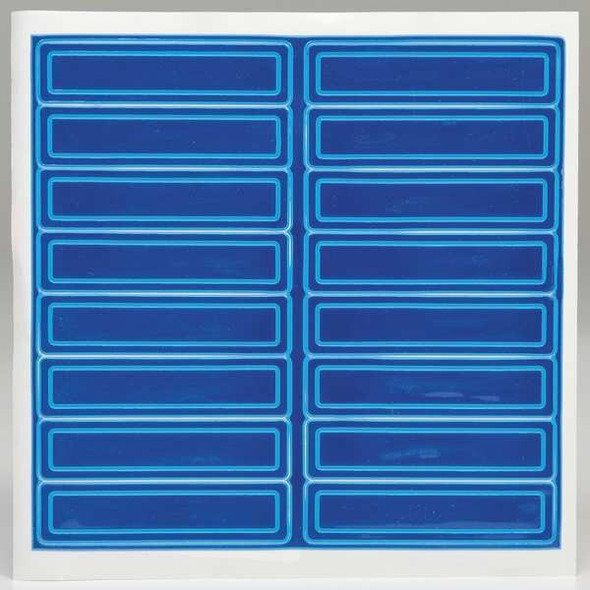 Accuform Hard Hat Label, 1 In. H, 4 In. W, PK16, Background Color: Blue LHR104BU