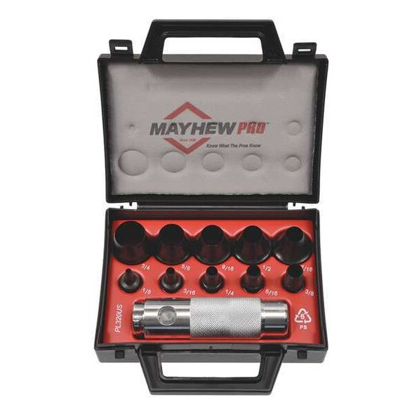 Mayhew Pro Hollow Punch Set,Not Tether Capable 66008