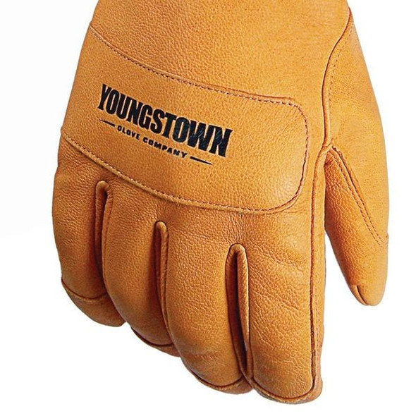 Youngstown Glove Co Leather Gloves, Goatskin, Safety Cuff, Wing Thumb, Tan, M, 1 PR 11-3245-60-M