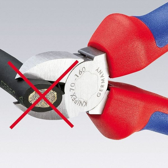 Knipex 6 1/4 in 70 Diagonal Cutting Plier Standard Cut Narrow Nose Uninsulated 70 02 160