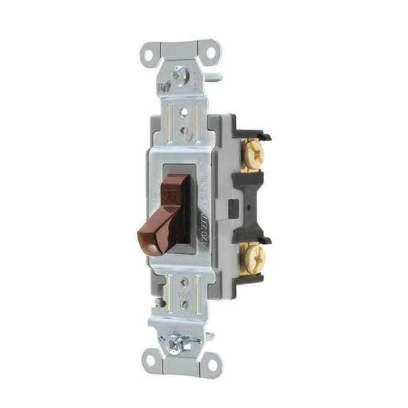 Bryant Wall Switch, 2 hp, Toggle, 15 A, Brown CSB115B