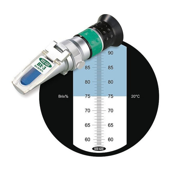 Vee Gee Refractometer,58 to 92 perc Brix BX-3