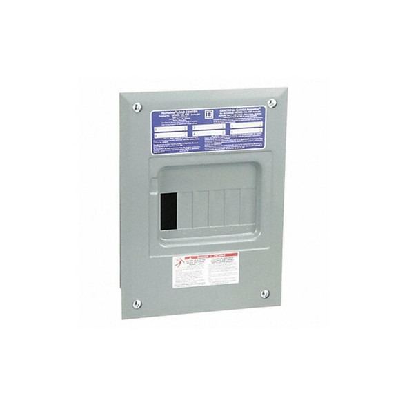 Square D Load Center, 6 Spaces, 100A Amps, 120/240V AC HOM612L100F