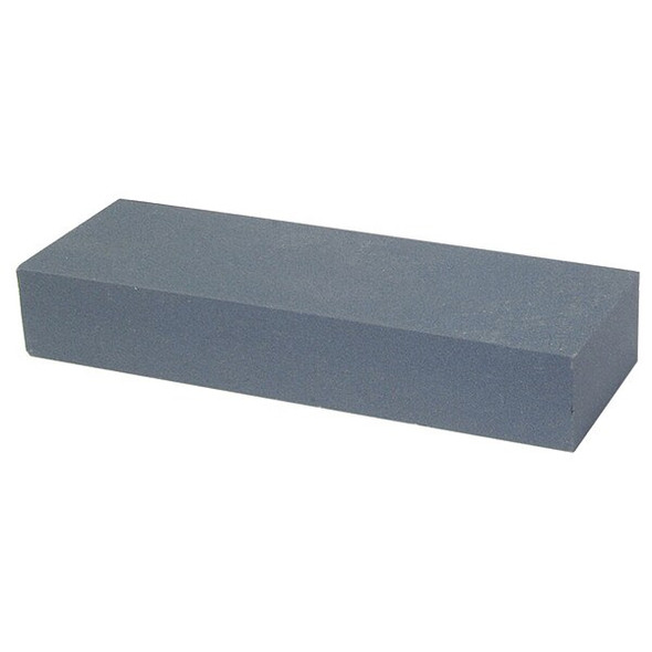 Single Grit Benchstone, 8 in W, 2 in L, 1 in H, Silicon Carbide, Gray