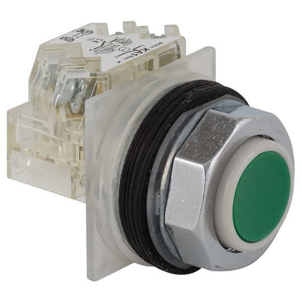 Schneider Electric Push Button Operator, 30 mm, SPDT, Green 9001KR3GH13