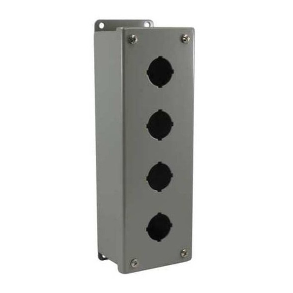 Wiegmann PushButtonEnclosure,30mm,4Hole,CarbSteel PB4