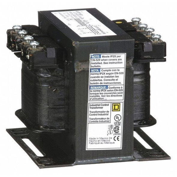 Square D Control Transformer, 150 VA, Not Rated, 120V AC, 240/480V AC 9070T150D1