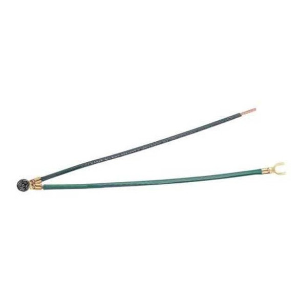 Ideal Grounding Tail, 2-Wire, PT, Fork, Green, Pk25 30-3287