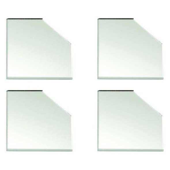 Mirredge Corner Plates, 3 in L, 3 in W, 1/8 in H, Mirror 32504