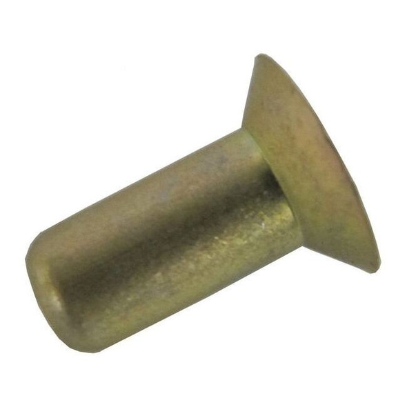 Solid Rivet, Countersunk Head, 0.125 in Dia., 0.437 in L, Aluminum Body, 250 PK