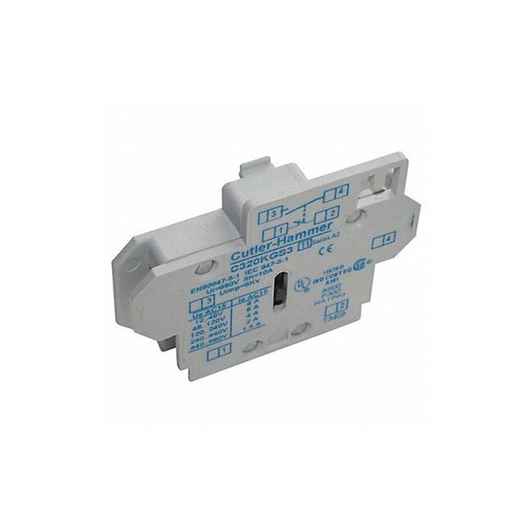 Eaton Cutler-Hammer Auxiliary Contacts,1NC,Side Mnt,Size00-2 C320KGS2