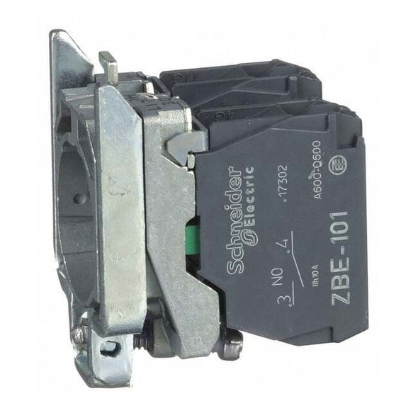 Schneider Electric Contact Block, Black, 2NO, 22 mm, ZB4 ZB4BZ103
