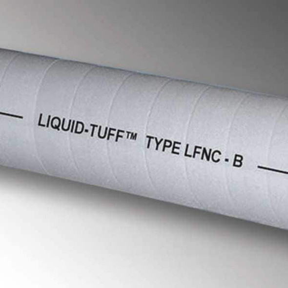 Liquid-Tight Corrugated Conduit, 1 in Trade Size, 50 ft, 6 in Bend, PVC, Gray