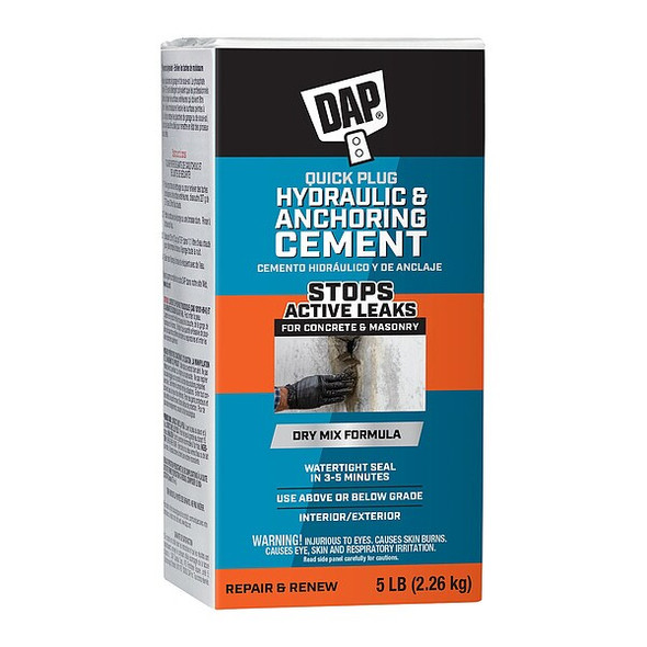 Dap Hydraulic Cement, Box, Gray, Quick Plug 14086